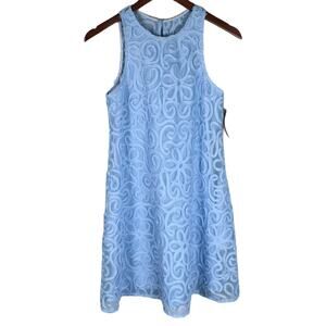 Cremieux Wendy Dress‎ Sleeveless Lace Mini Blue sz 0 Women's Party Event NEW